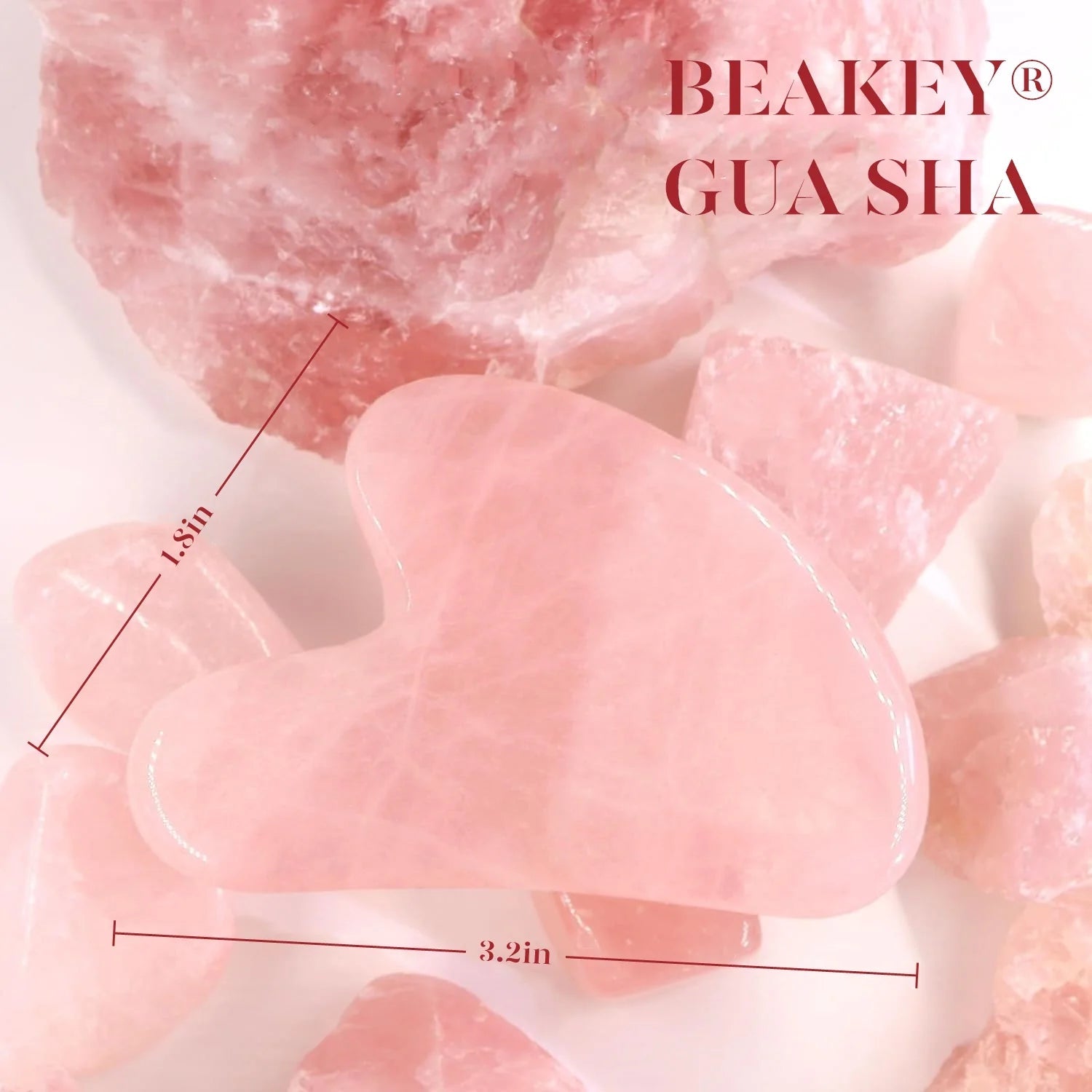 Pink Jade Roller Gua Sha Facial Massage Skin Care Tools
