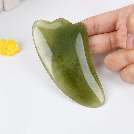 Handmade Natural Resin Green Guasha Facial Massage Tool