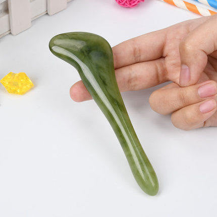 Handmade Natural Resin Green Guasha Facial Massage Tool