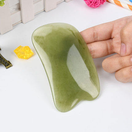 Handmade Natural Resin Green Guasha Facial Massage Tool