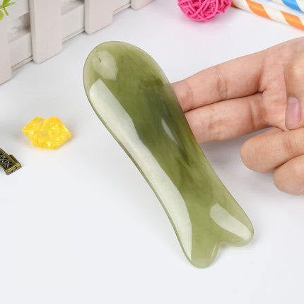 Handmade Natural Resin Green Guasha Facial Massage Tool