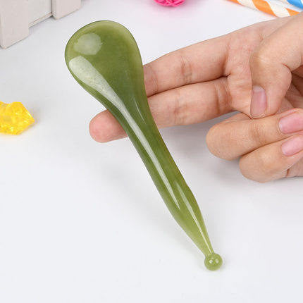 Handmade Natural Resin Green Guasha Facial Massage Tool