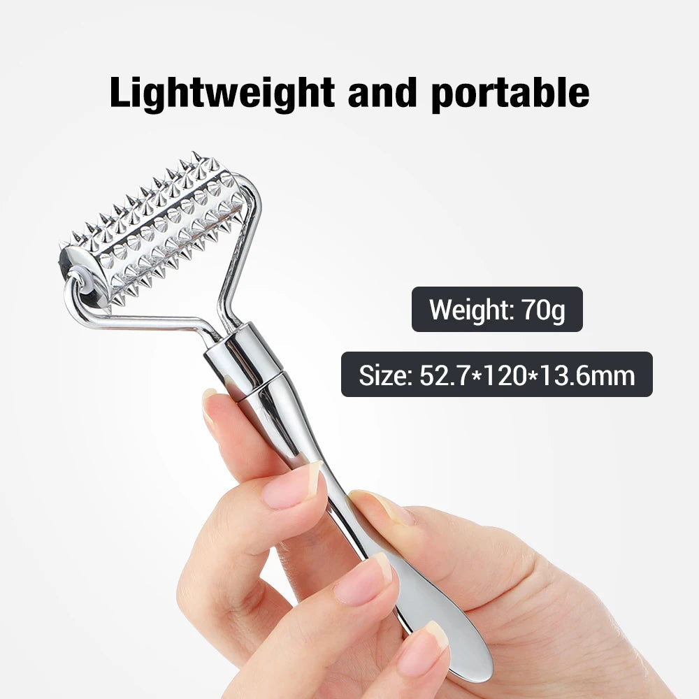 Stainless Steel Face Roller Massage Tool for Neck Facial Care