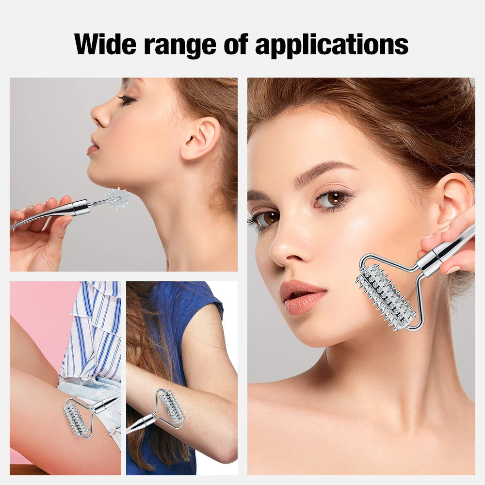 Stainless Steel Face Roller Massage Tool for Neck Facial Care
