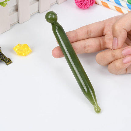 Handmade Natural Resin Green Guasha Facial Massage Tool
