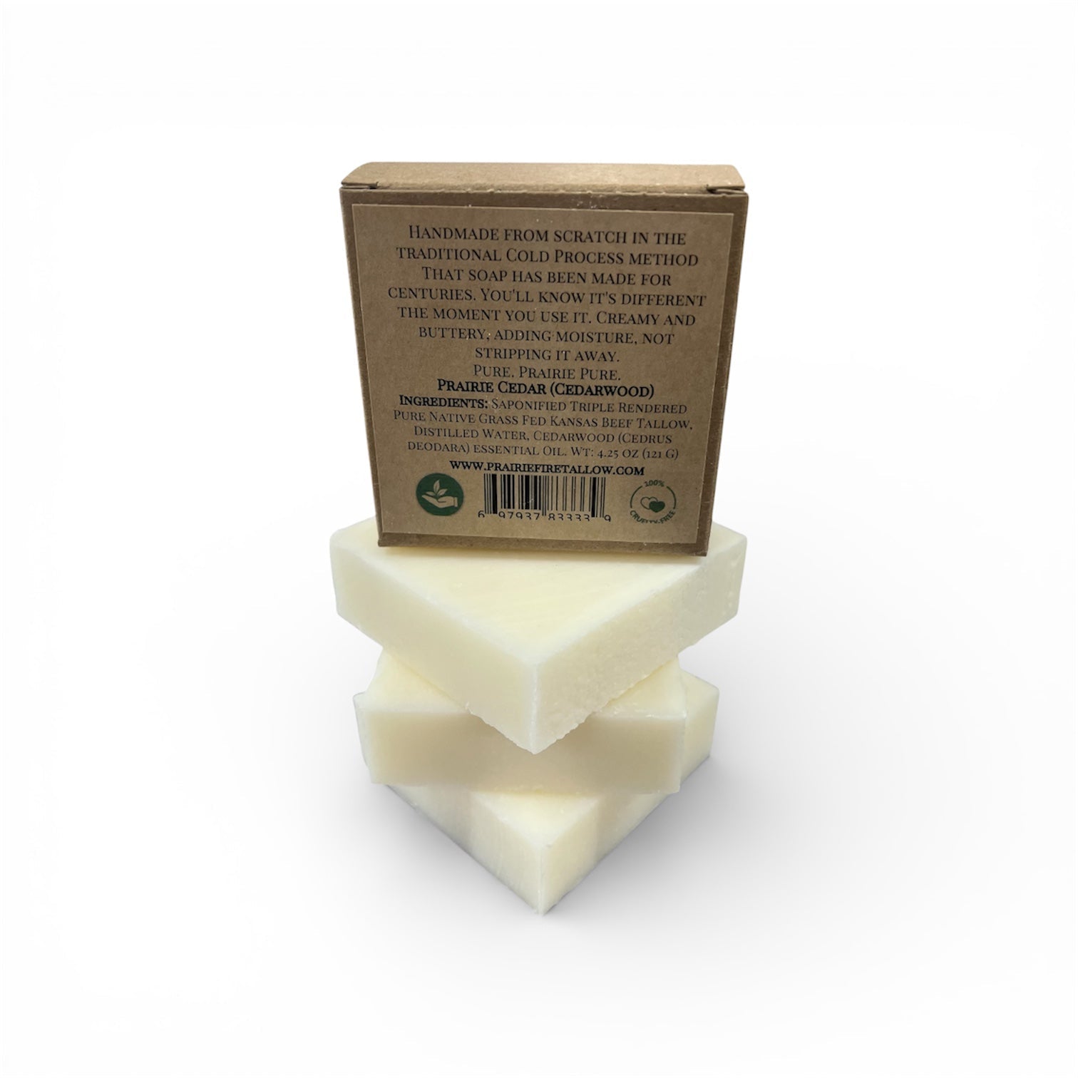 Grass Fed Beef Tallow Soap Bar 3 Pack Fragrance Free