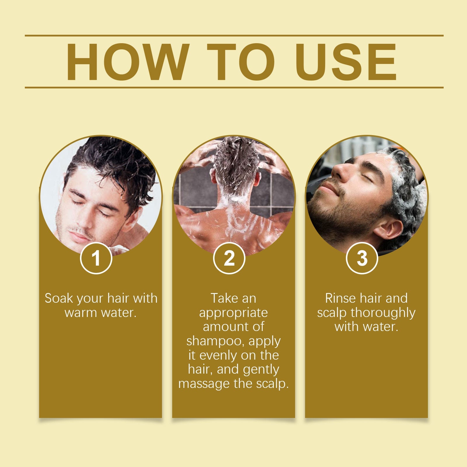 Men Nourishing Shampoo Moisturizing Repair for Strong Healthy Hair