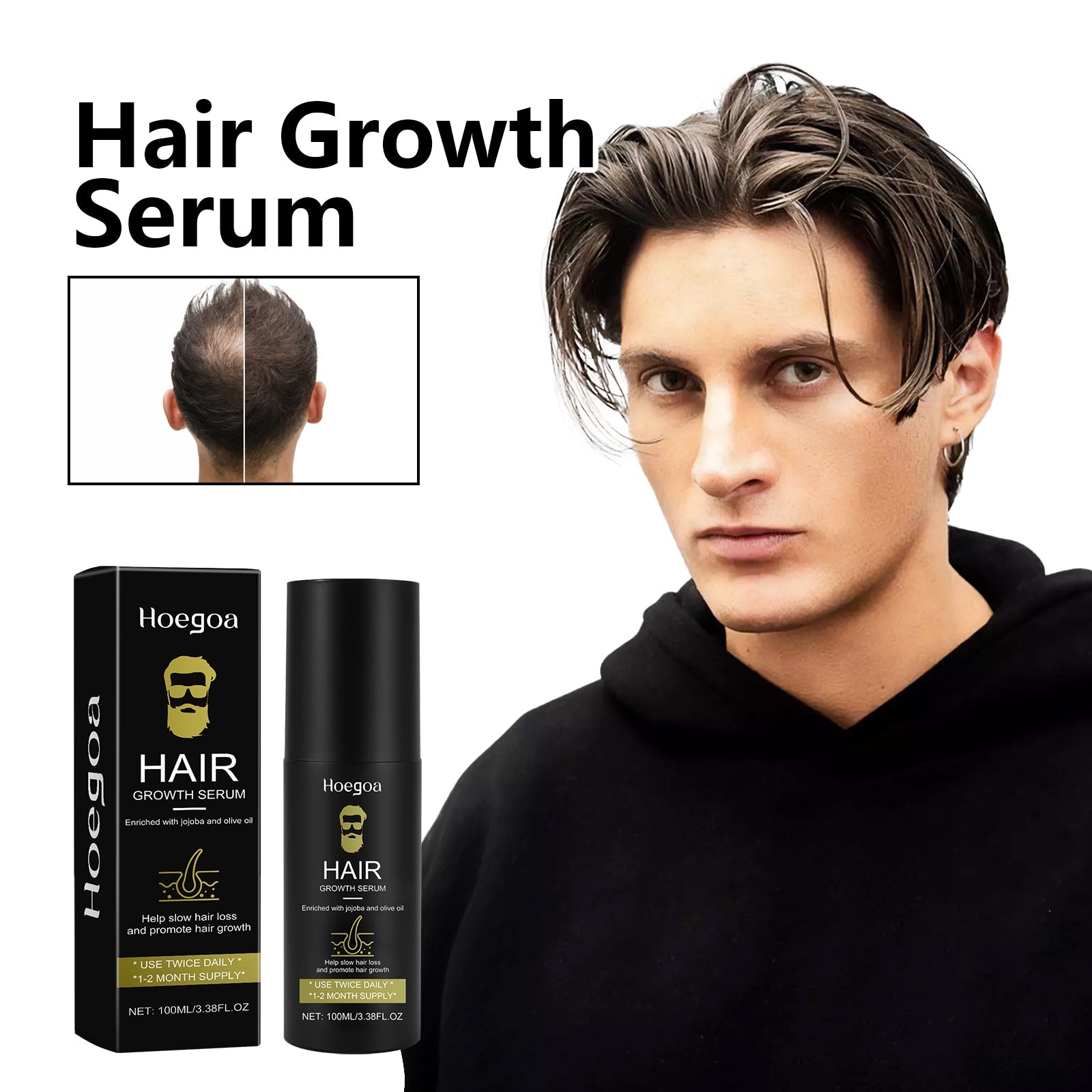 Men Hair Conditioner Moisturizing Repair Treatment for Strong Healthy Hair