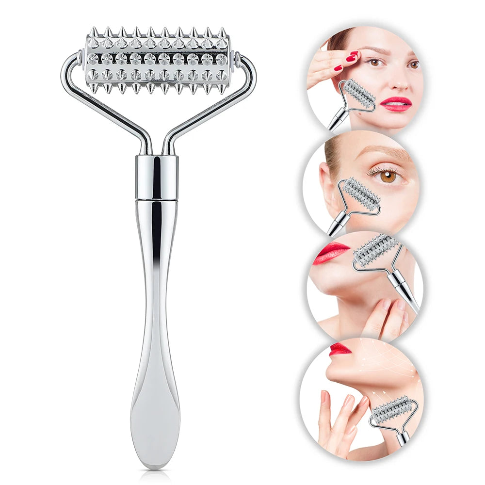Stainless Steel Face Roller Massage Tool for Neck Facial Care