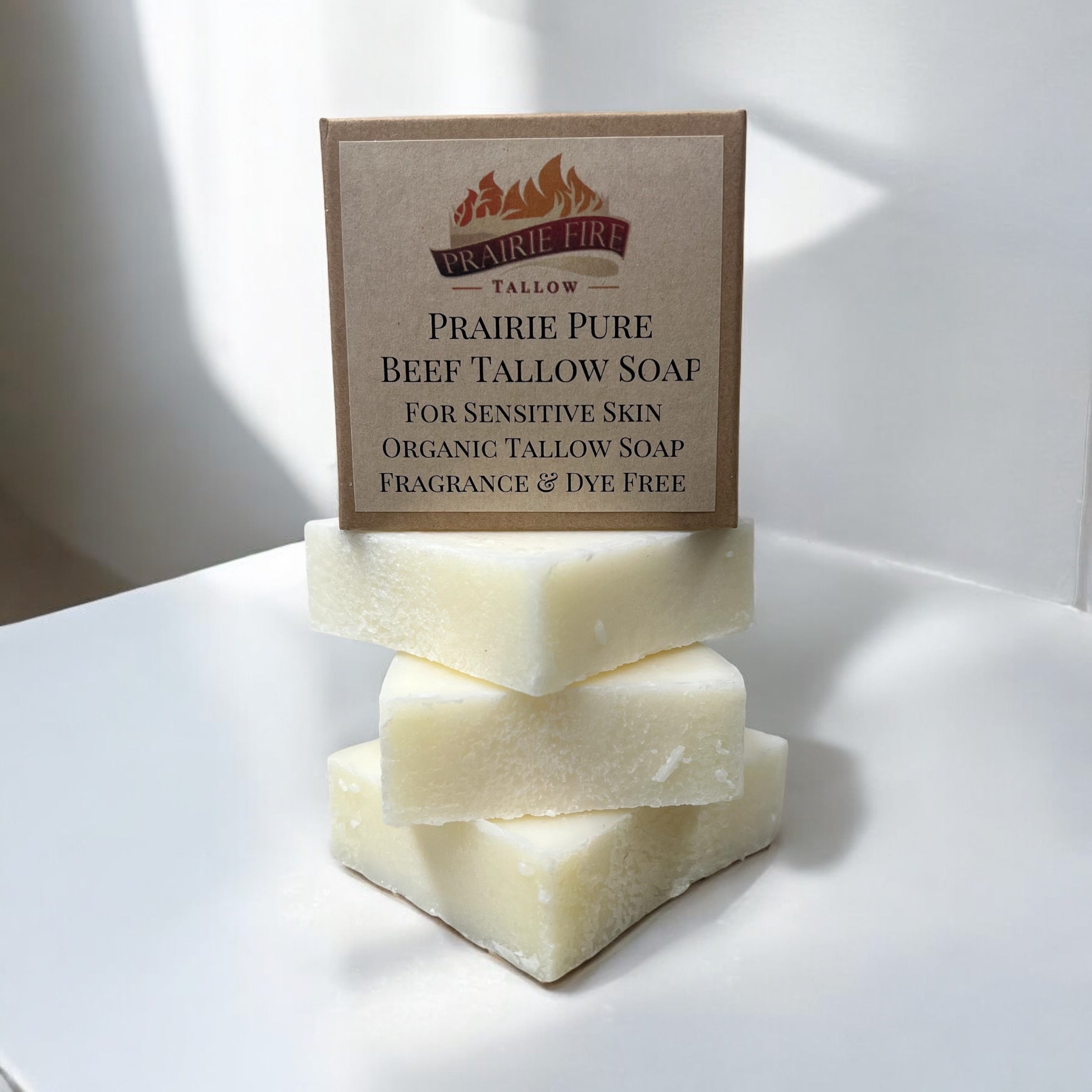 Grass Fed Beef Tallow Soap Bar 3 Pack Fragrance Free