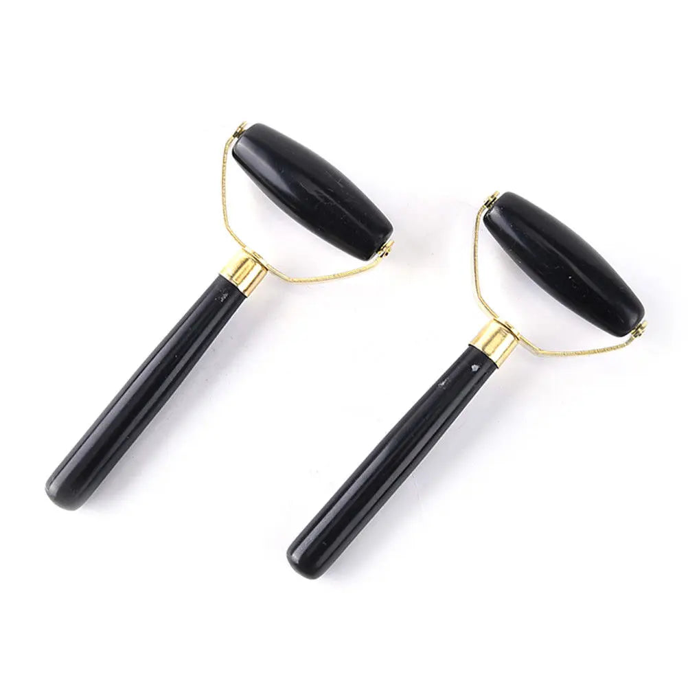 Natural Obsidian Quartz Face Massage Roller Anti Wrinkle Tool