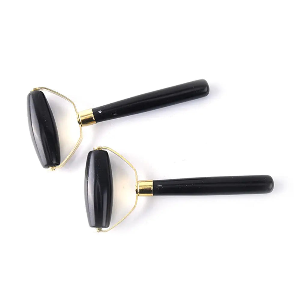 Natural Obsidian Quartz Face Massage Roller Anti Wrinkle Tool