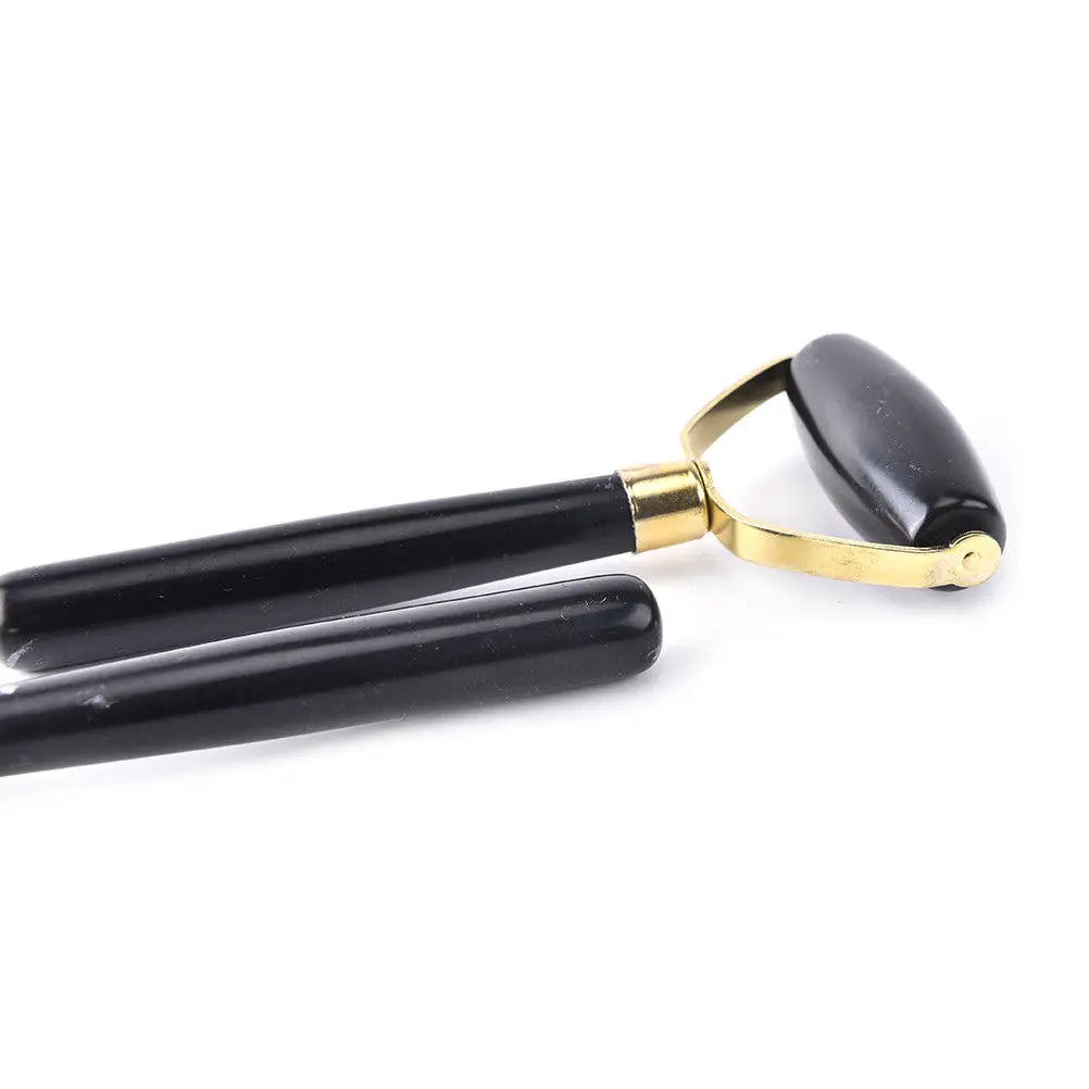 Natural Obsidian Quartz Face Massage Roller Anti Wrinkle Tool