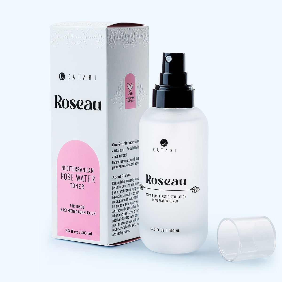 Rose Water Toner Hydrating Facial Mist for Refreshing Skin