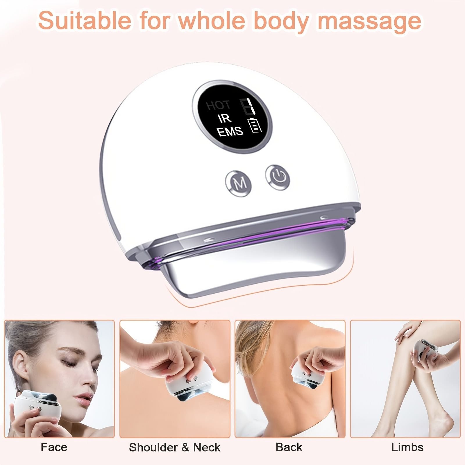 Electric Gua Sha Facial Massager 9 Modes Anti Aging Tool