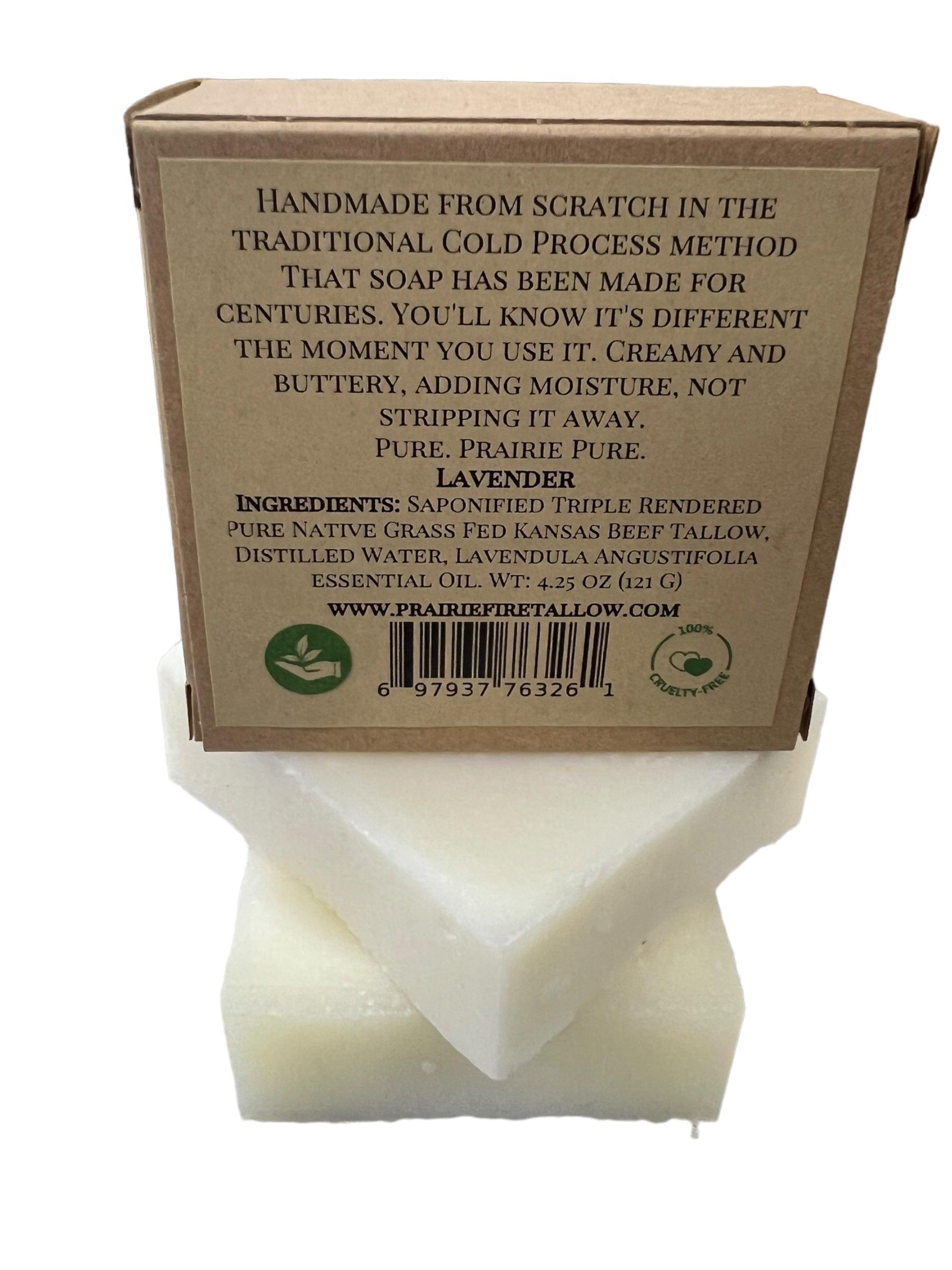 Grass Fed Beef Tallow Soap Bar 3 Pack Fragrance Free