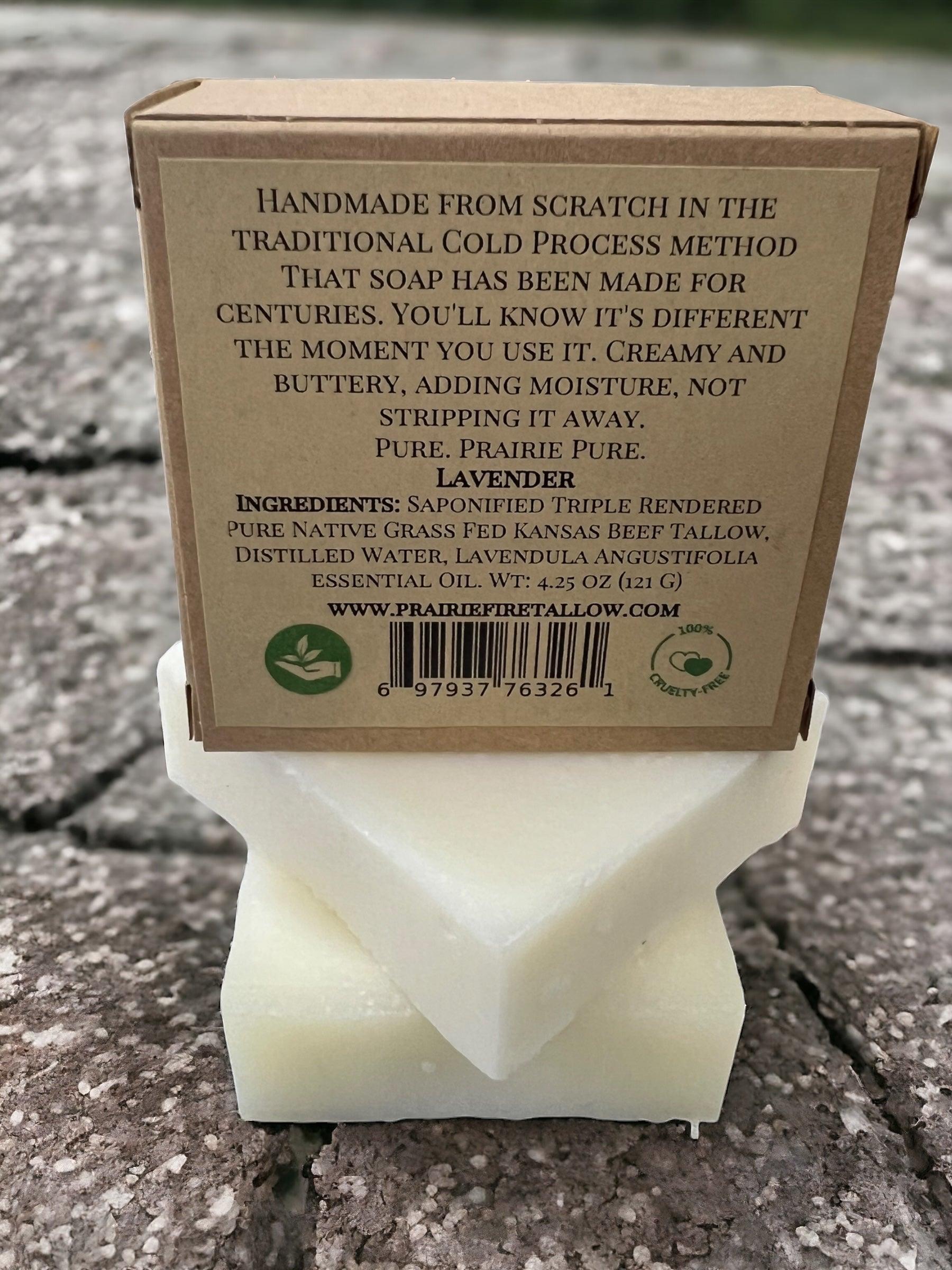 Grass Fed Beef Tallow Soap Bar 3 Pack Fragrance Free