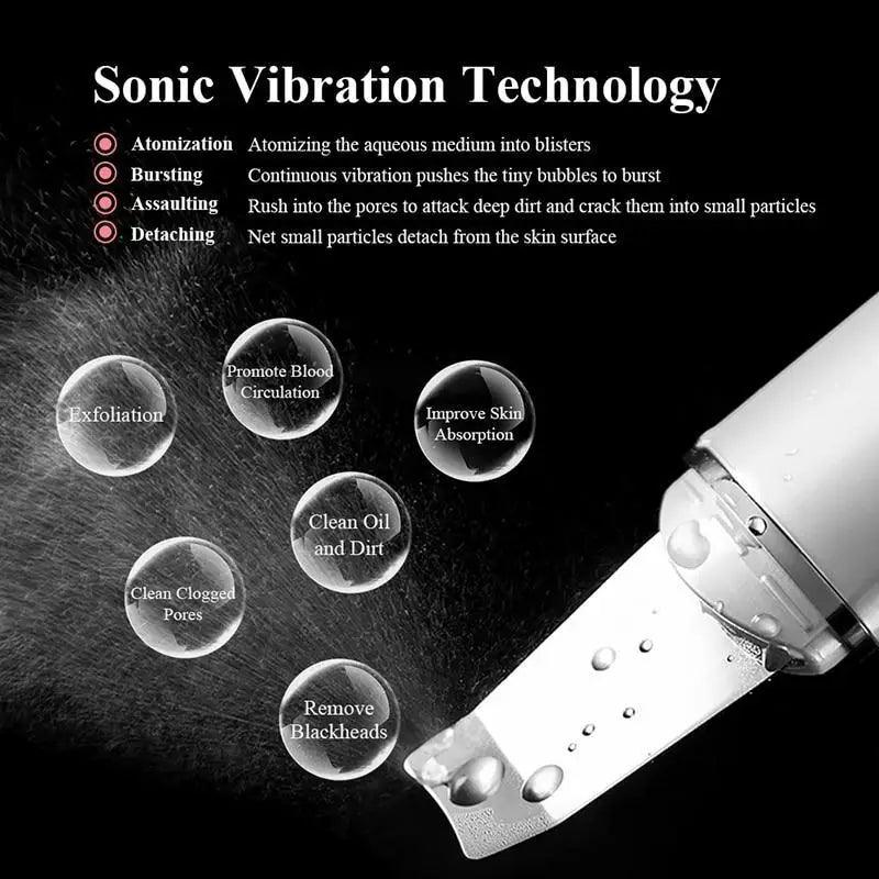 Ultrasonic Skin Scrubber Pen Face Cleansing Dead Skin Remover